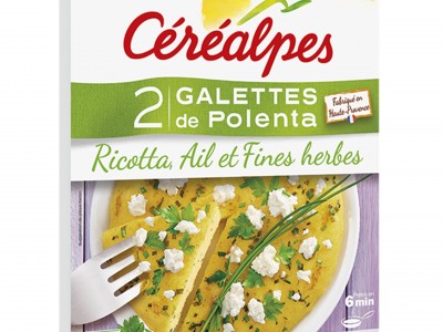 Galette Polenta Ricotta, Ail et fines herbes