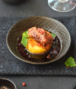 rondelles-de-polenta-et-seitan-sauce-vin-rouge